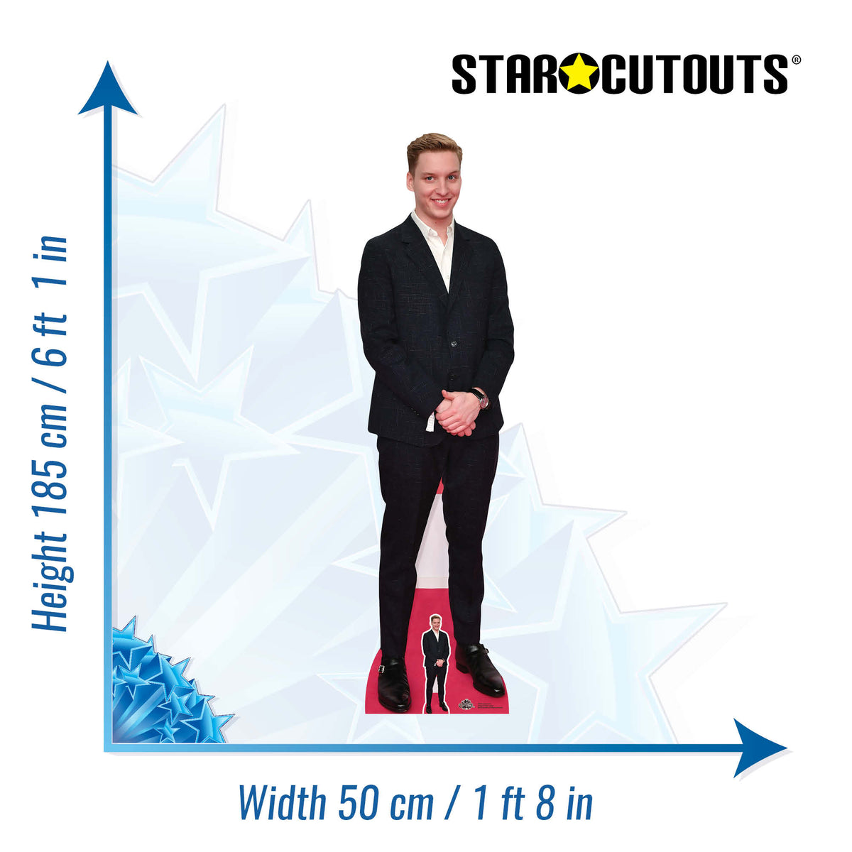 CS983 George Ezra Height 185cm Lifesize Cardboard Cut Out With Mini – product image 2