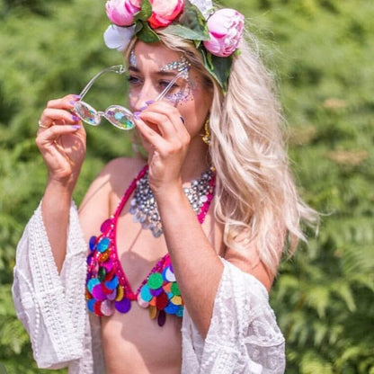 Clear Whirlpool Kaleidoscope Glasses
