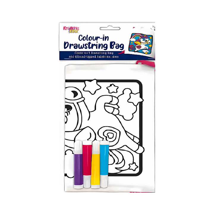 Colour Your Own Drawstring Bag - Unicorn