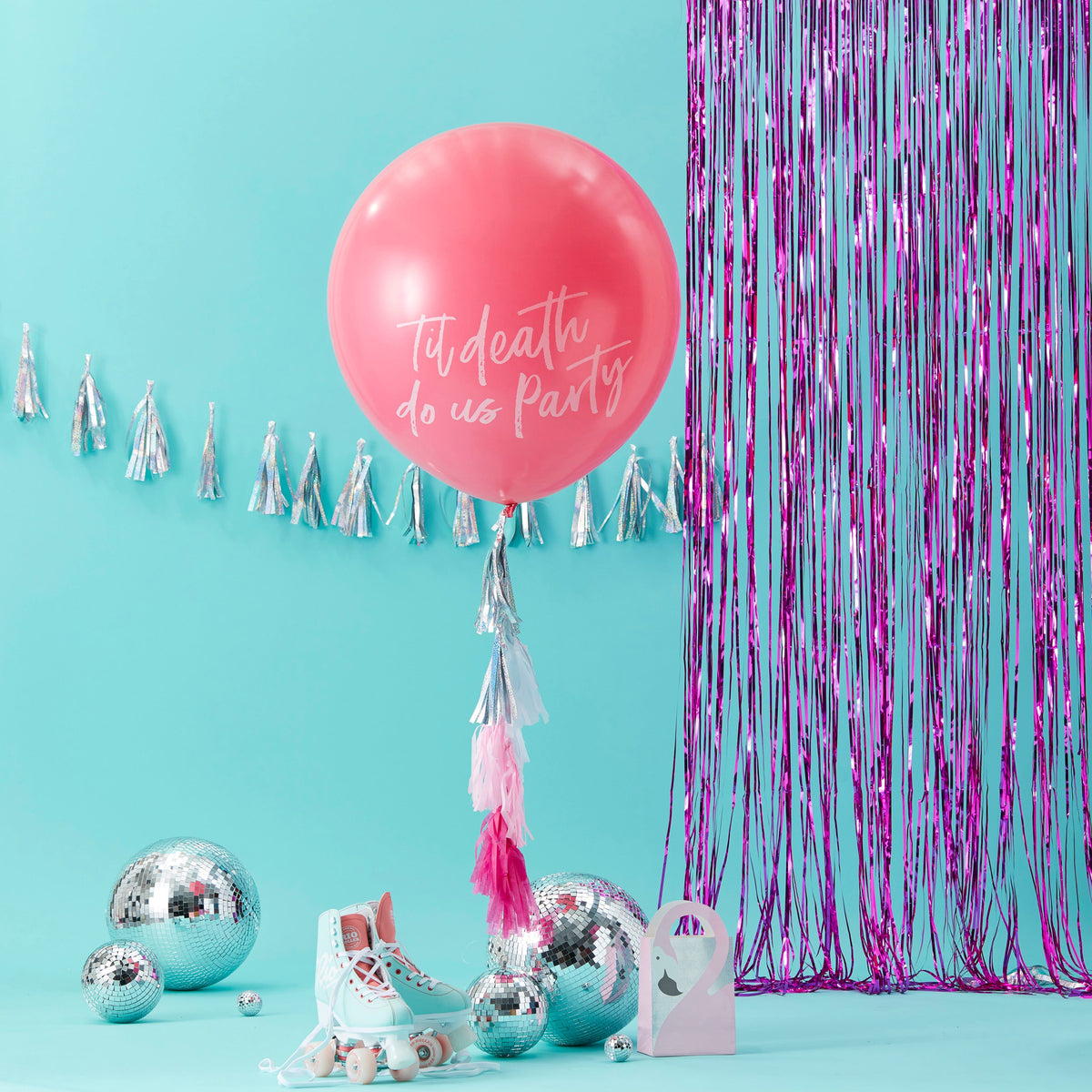 Giant Pink Til Death Do Us Party Balloon Kit