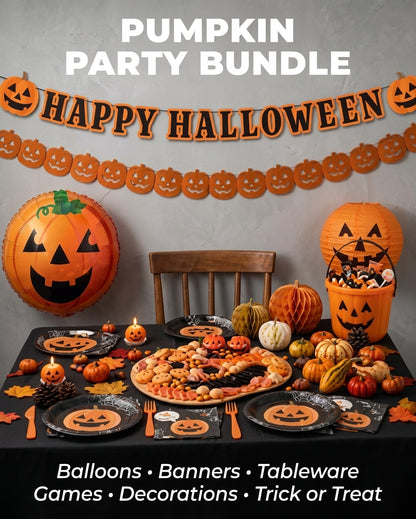 Halloween Pumpkin Party in a Box - (65pk)
