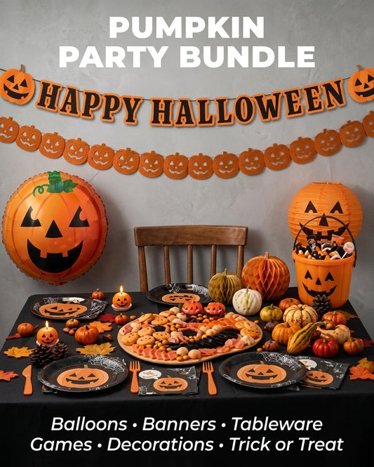Halloween Pumpkin Party in a Box - (65pk)