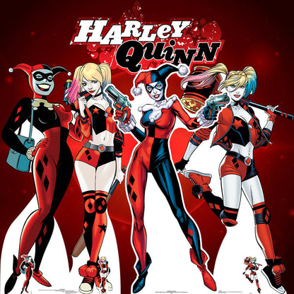 SC1346 Harley Quinn and The Joker Stand-In with Knife Cardboard Cut Out Height 192cm