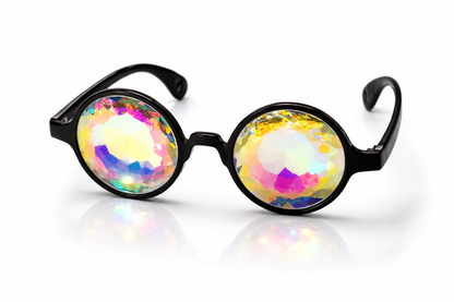 Clear Whirlpool Kaleidoscope Glasses