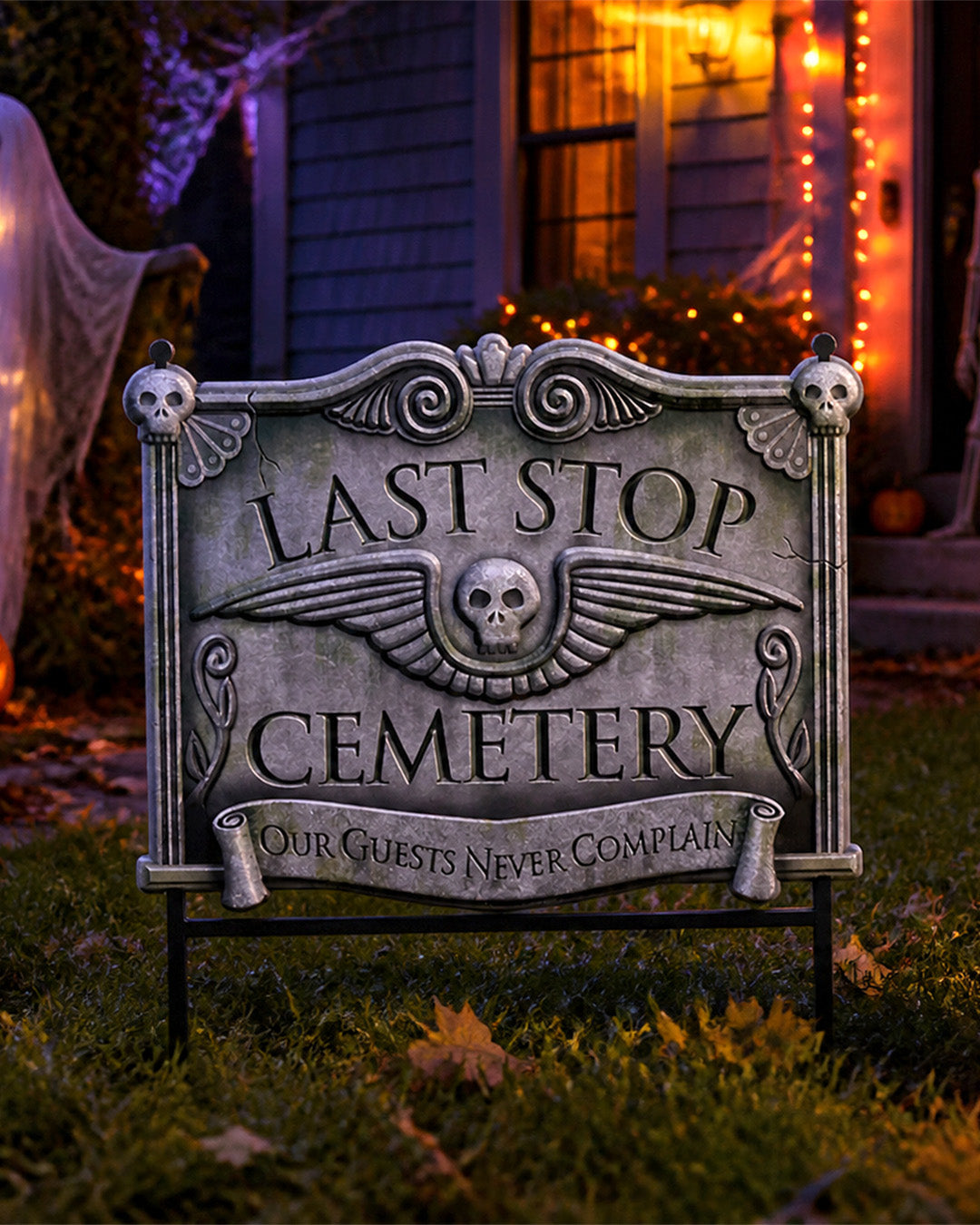 Last Stop Cemetery Sign - 78cm