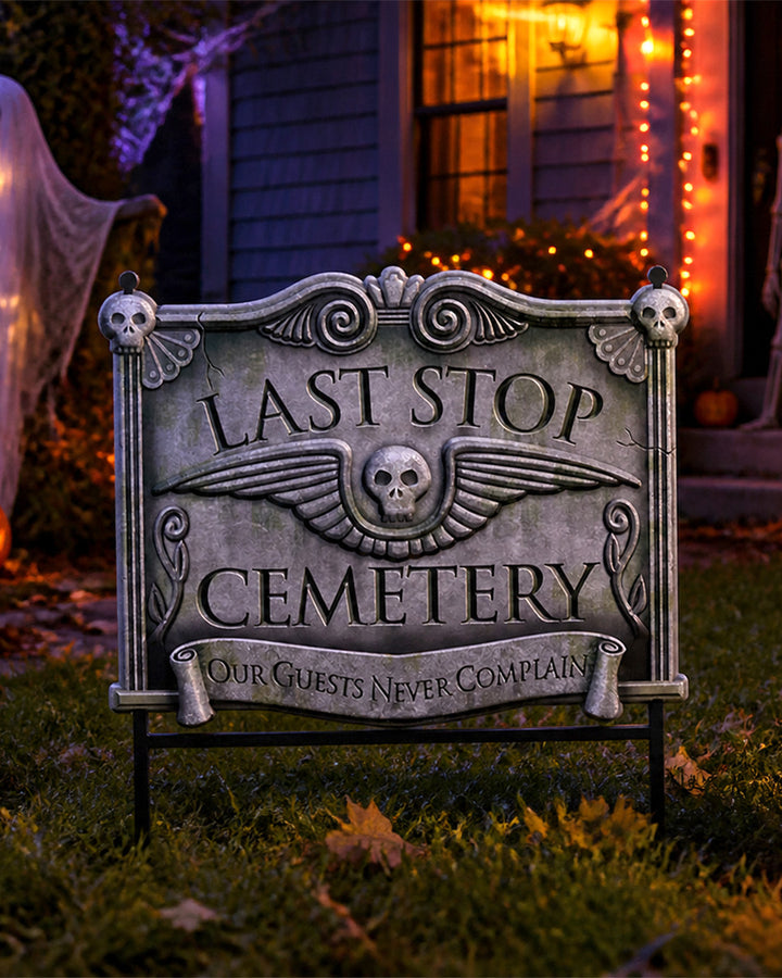 Last Stop Cemetery Sign - 78cm – product image 1