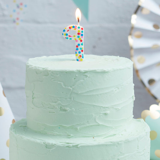 Polka Dot Candle Number 9 - Pick and Mix