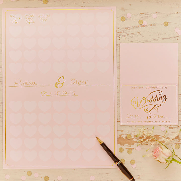 Heart Guest Book A3 Poster - Pastel Perfection