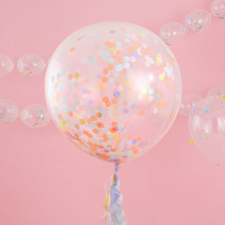 Giant Pastel Confetti Balloons