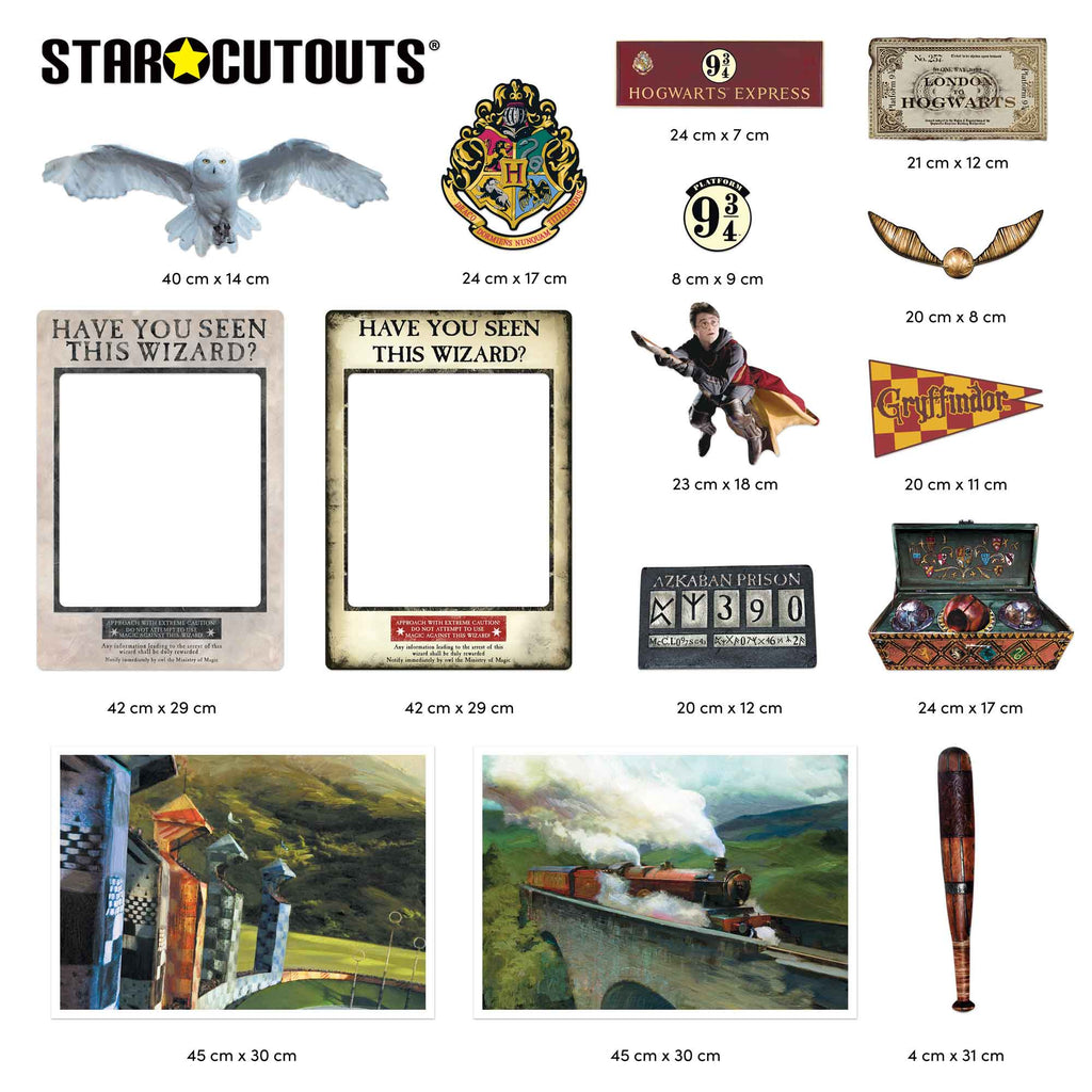 RD020 Harry Potter Room Decor Pack 15 PCs Includes Golden Snitch, Prisoner of Azkaban Selfie Frame, Hogwarts Express Ticket & More – product image 2