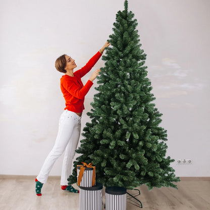5/6/7.5FT Artificial Christmas Tree PVC Holiday Decoration halloween  Xmas Tree with Sturdy Metal Stand
