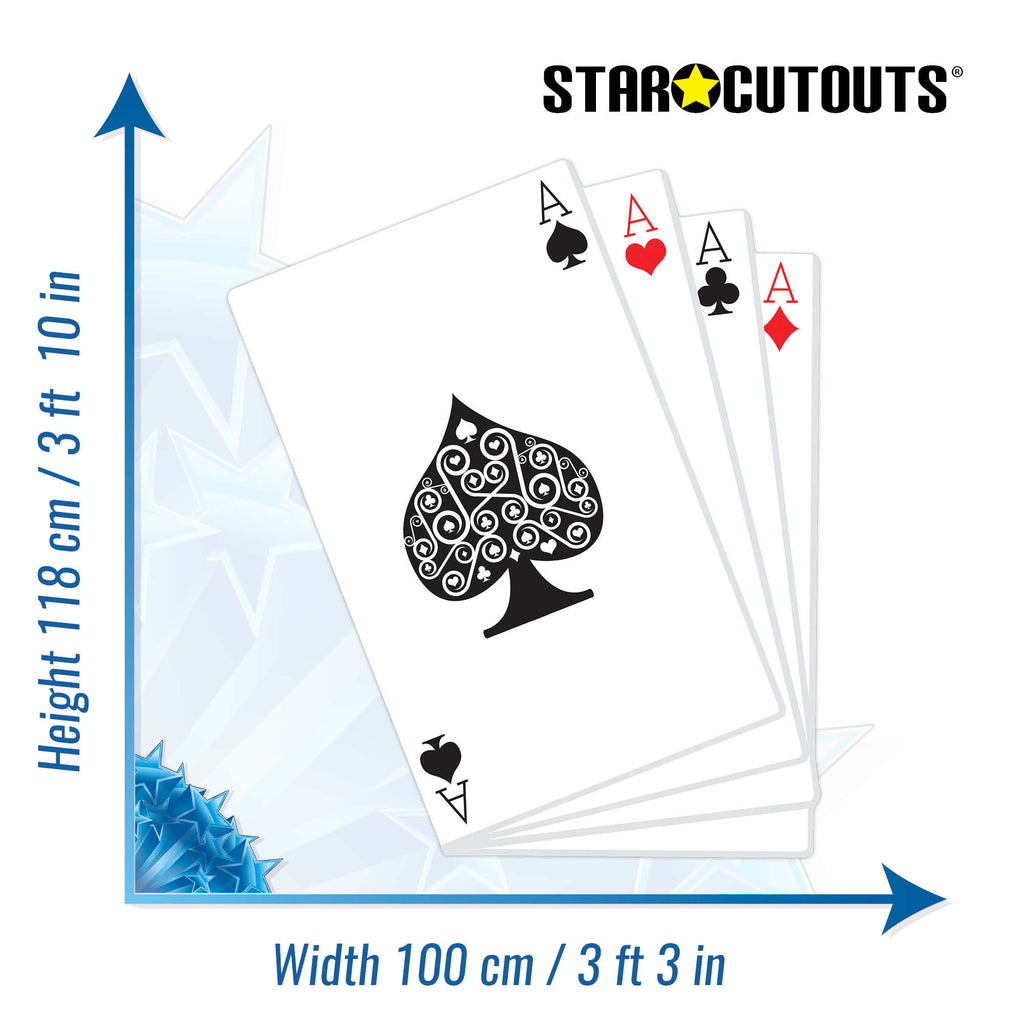 SC026 Hand of Playing Cards Cardboard Cut Out Height 152cm – product image 2