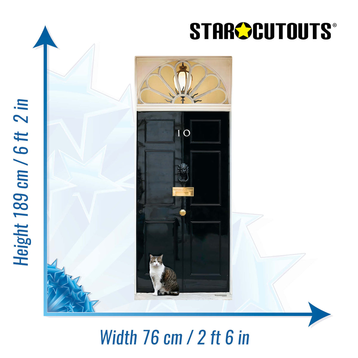SC4848 10 Downing Street With Larry the Cat Large Cardboard Cutout Height 189cm – product image 2