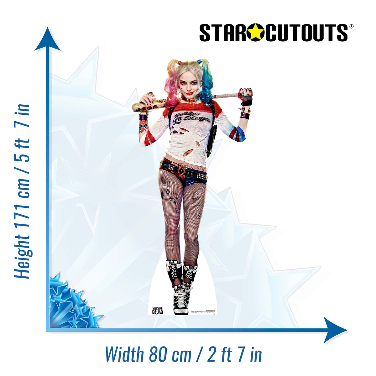 SC1220 Harley Quinn Margot Robbie Cardboard Cut Out Height 171cm – product image 3