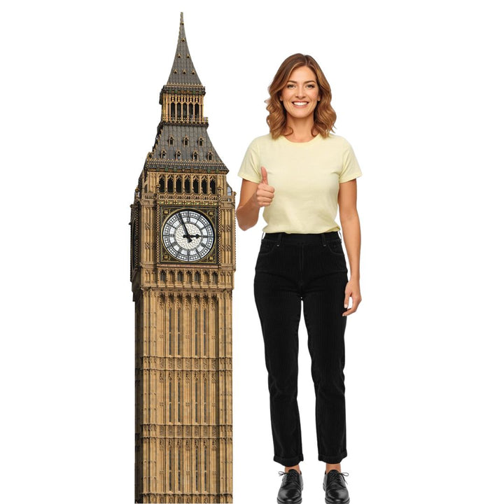 SC146 Big Ben Clock Cardboard Cut Out Height 185cm – product image 1