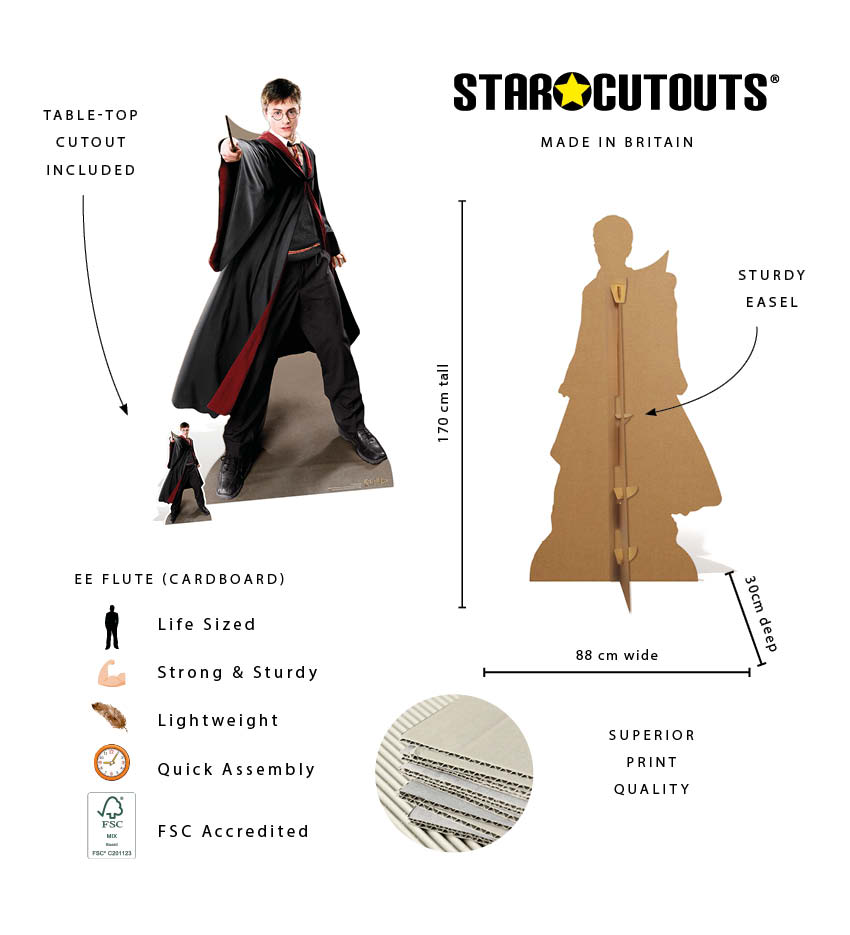 SC1478 Harry Potter Quidditch Captain Cardboard Cutout Height 170cm – product image 6