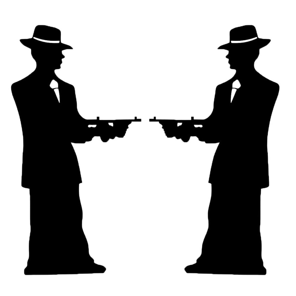 SC206 Gangster silhouette (double pack) Cardboard Cut Out Height 175cm – product image 1