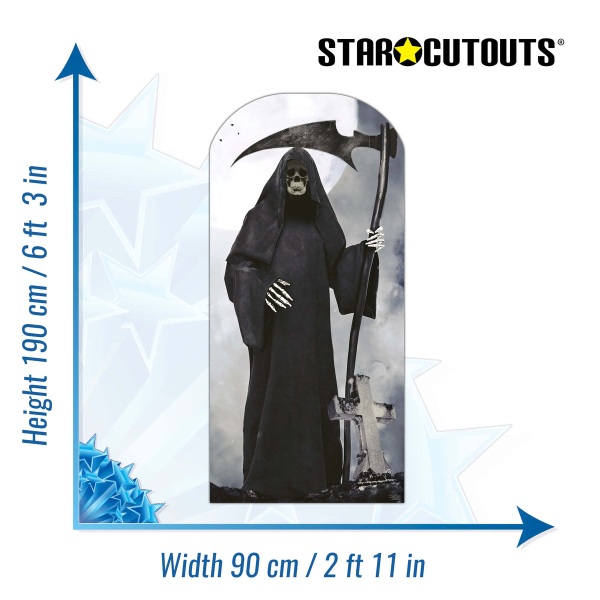SC4226 Grim Reaper Stand In Cardboard Cut Out Height 190cm – product image 3