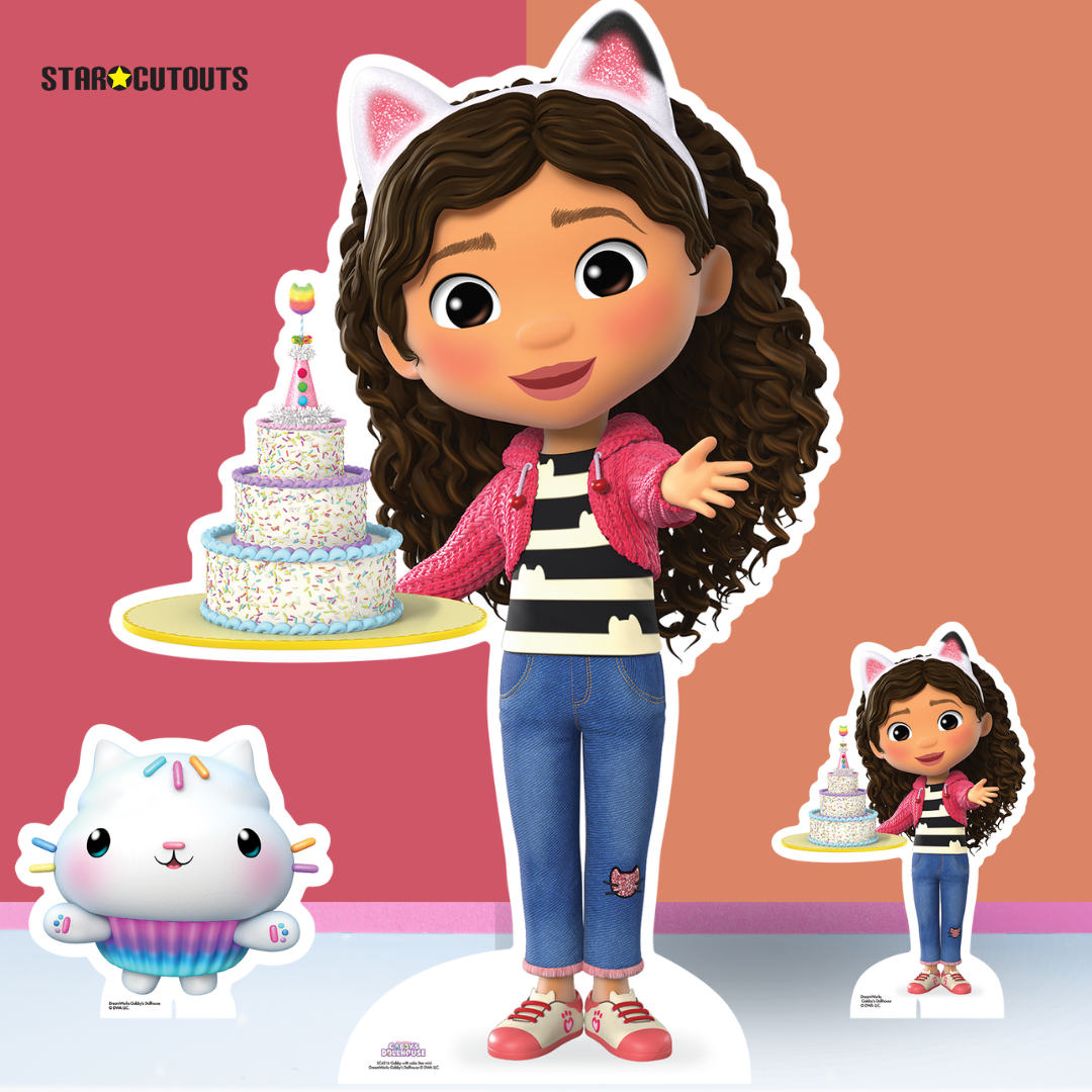 SC4316 Gabby with Cake Gabby's Dollhouse Star Mini Cardboard Cut Out Height 95cm – product image 4