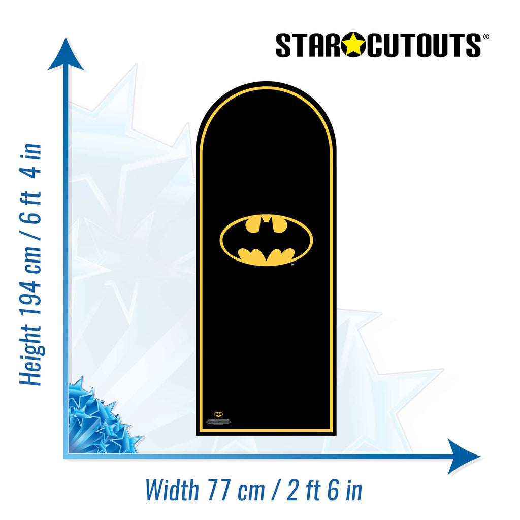 SC4349 Batman Logo Backdrop Single Cardboard Cut Out Height 194cm – product image 2
