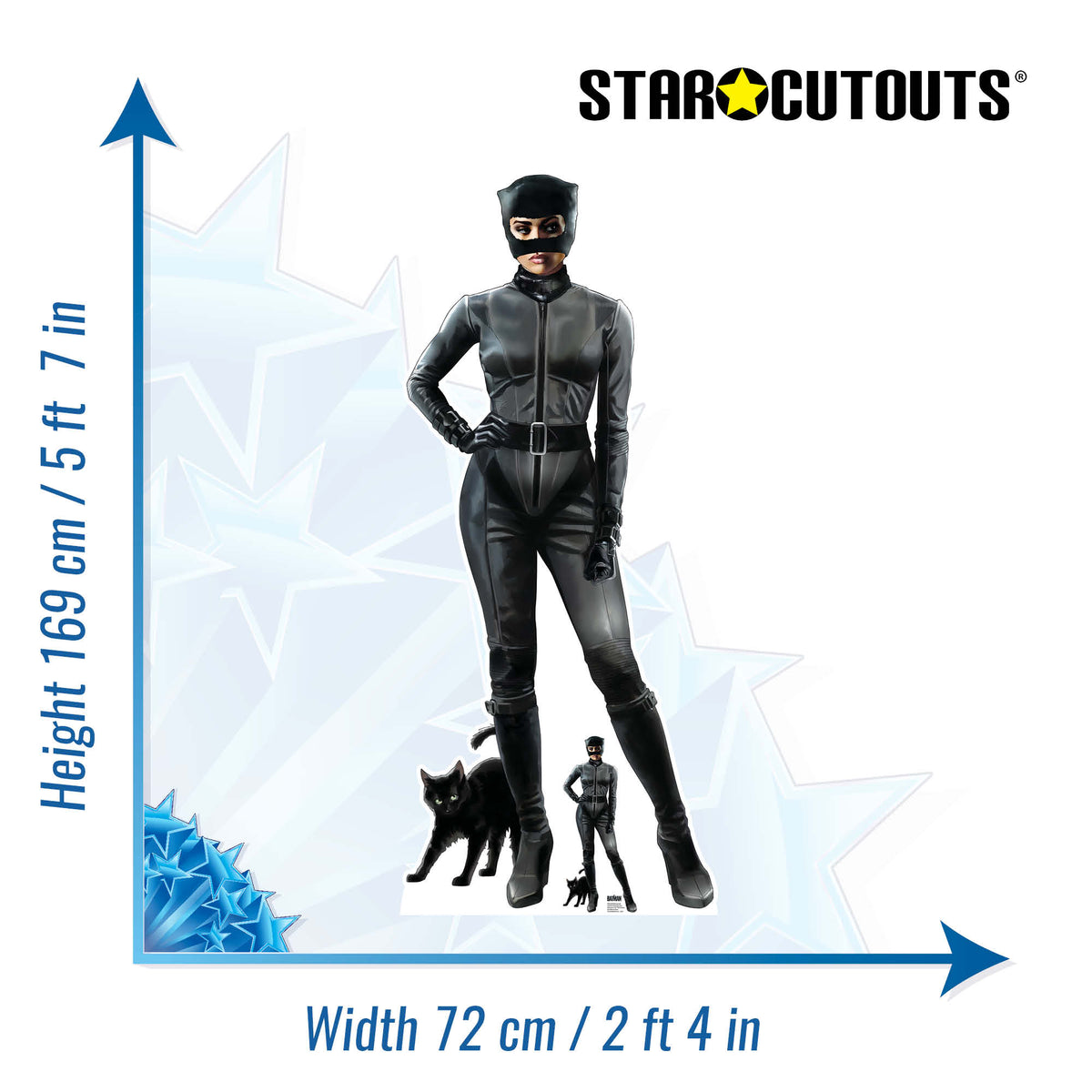 SC4432 Catwoman Zoe Kravitz The Batman 2022 Masterpiece Graphic Art Style Cardboard Cut Out Height 169cm – product image 2