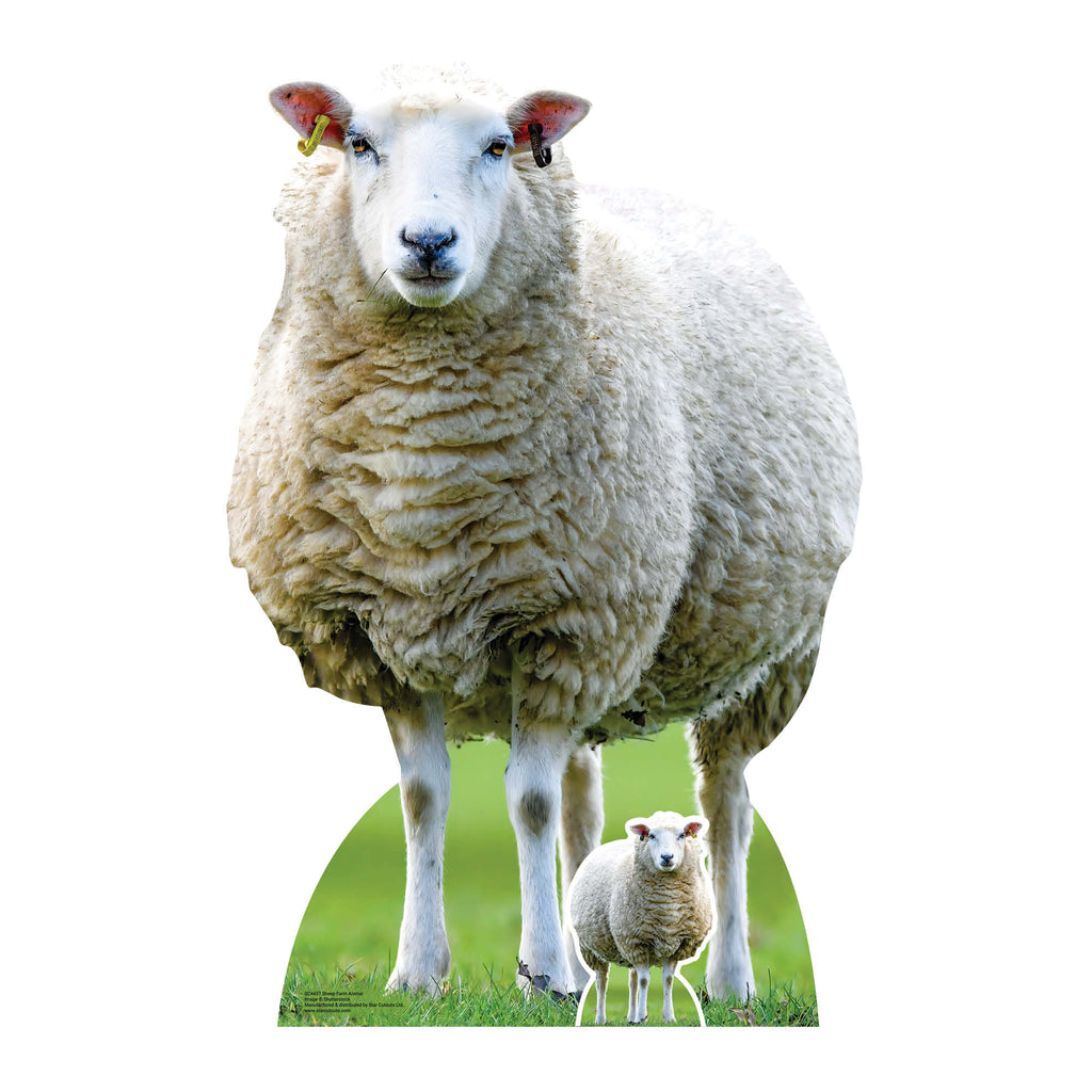 SC4437 Sheep Farm Animal Cardboard Cut Out Height 94cm – product image 1
