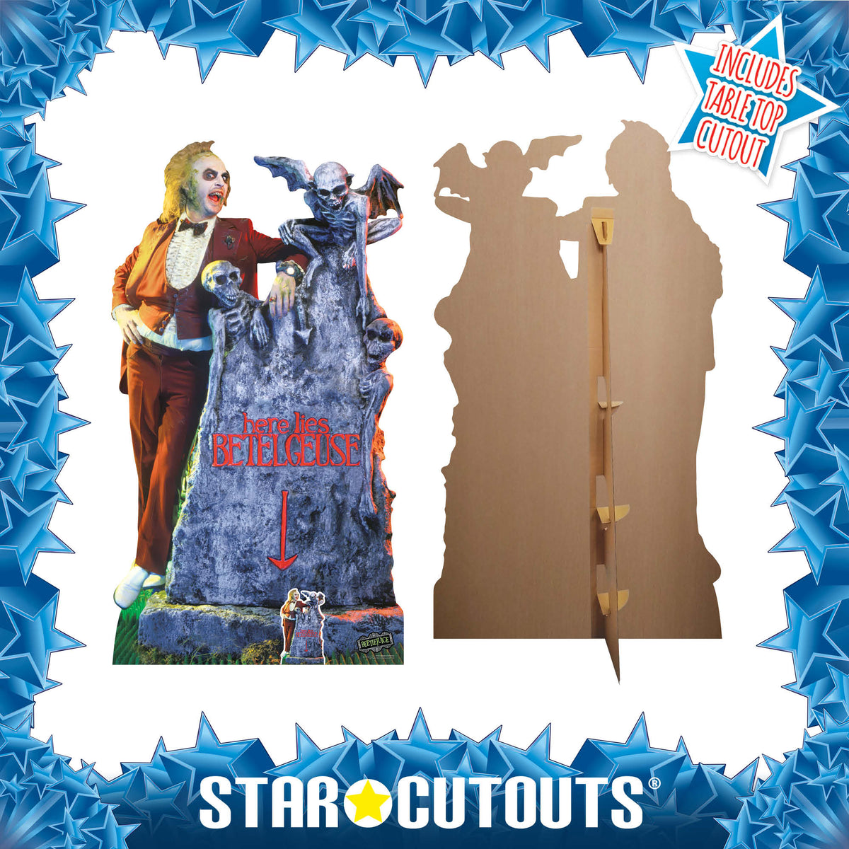 SC4512 Beetlejuice Michael Keaton with Tombstone Cardboard Cut Out Height 182.00cm – product image 4
