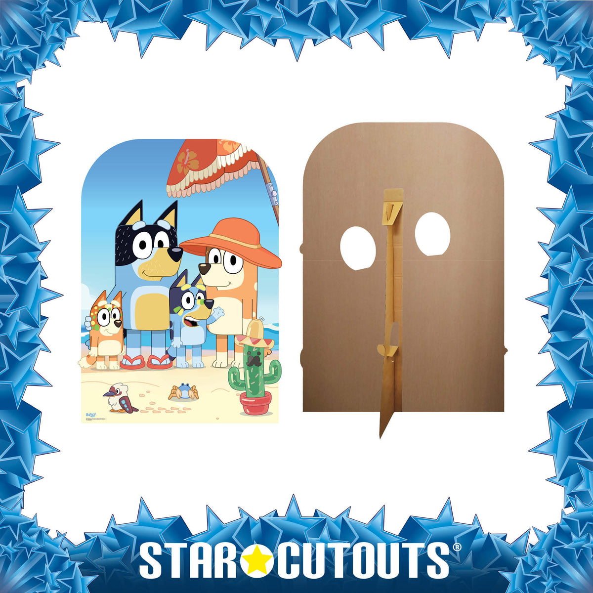 SC4534 Bluey On-Beach Stand In Cardboard Cut Out Height 131cm – product image 5