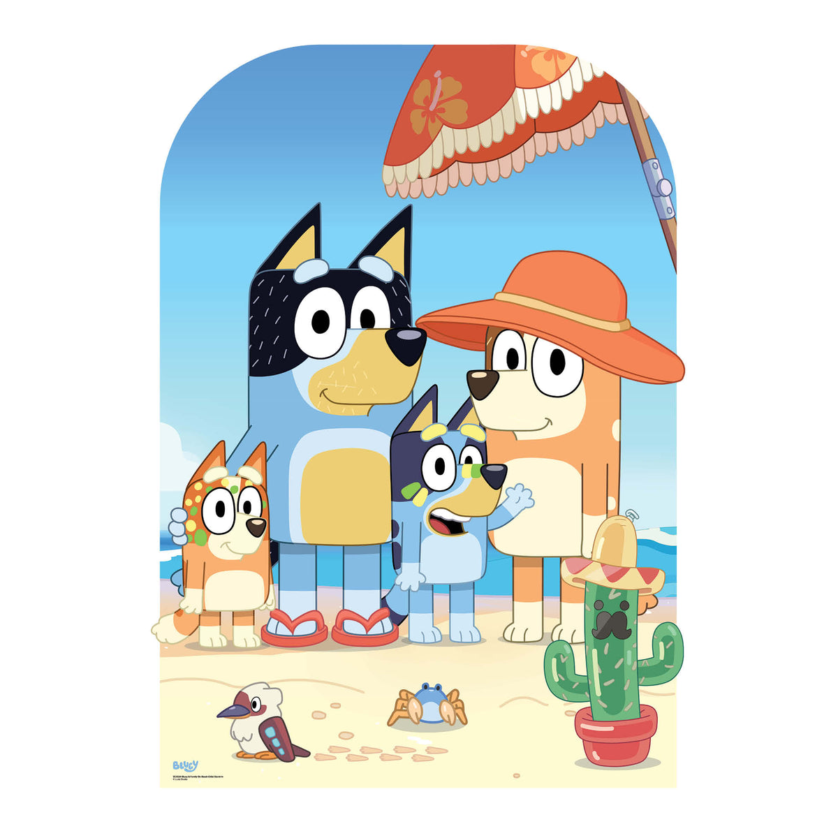 SC4534 Bluey On-Beach Stand In Cardboard Cut Out Height 131cm – product image 1