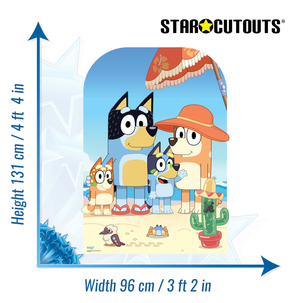 SC4534 Bluey On-Beach Stand In Cardboard Cut Out Height 131cm – product image 2