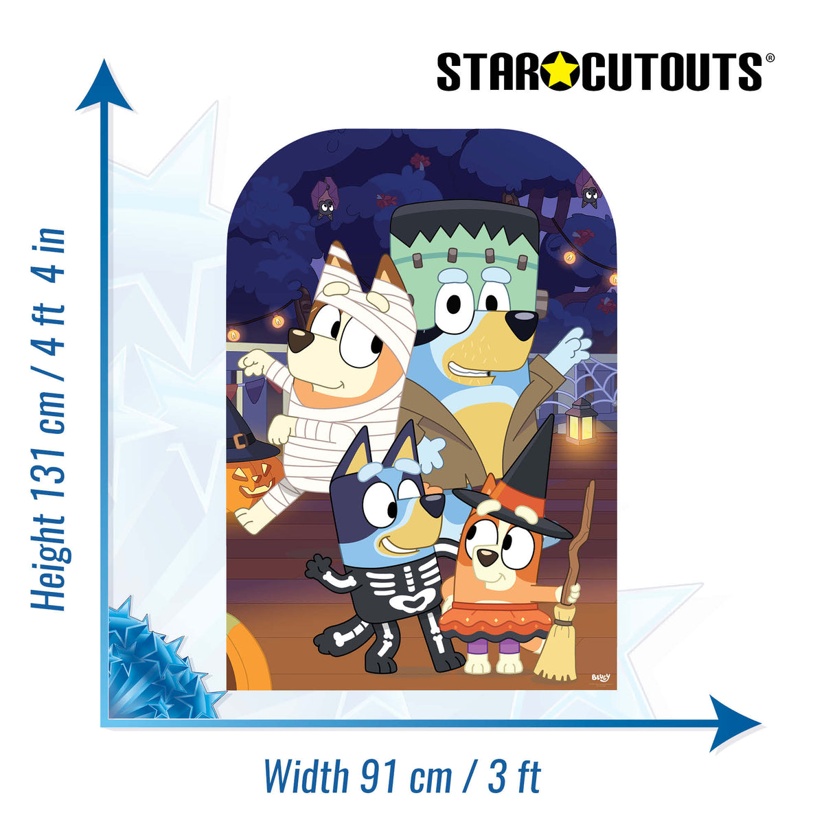SC4537 Bluey Halloween Stand-In Cardboard Cut Out Height 131cm