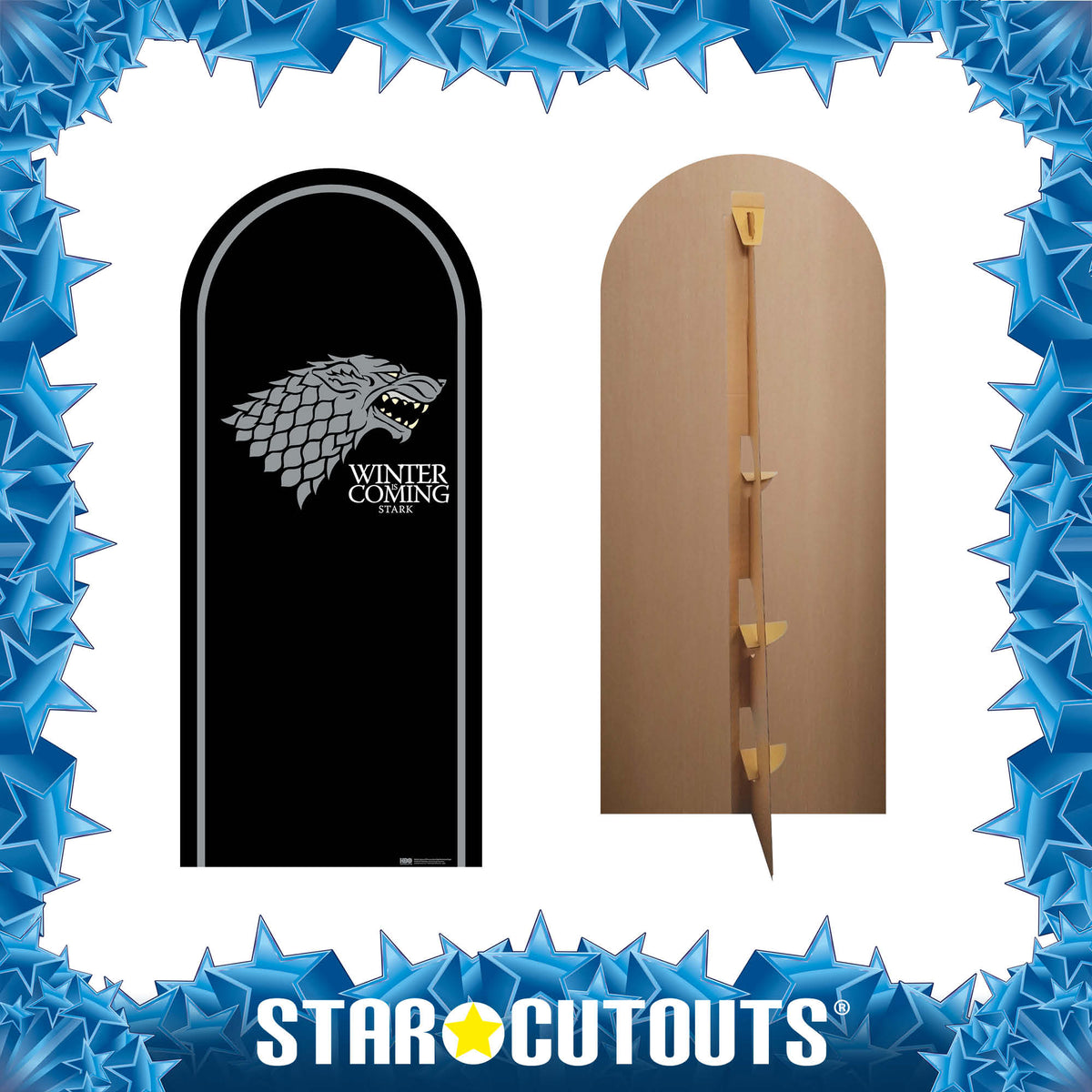 SC4541 Game of Thrones Stark Motif Sigil Backdrop Cardboard Cut Out Height 185cm – product image 5