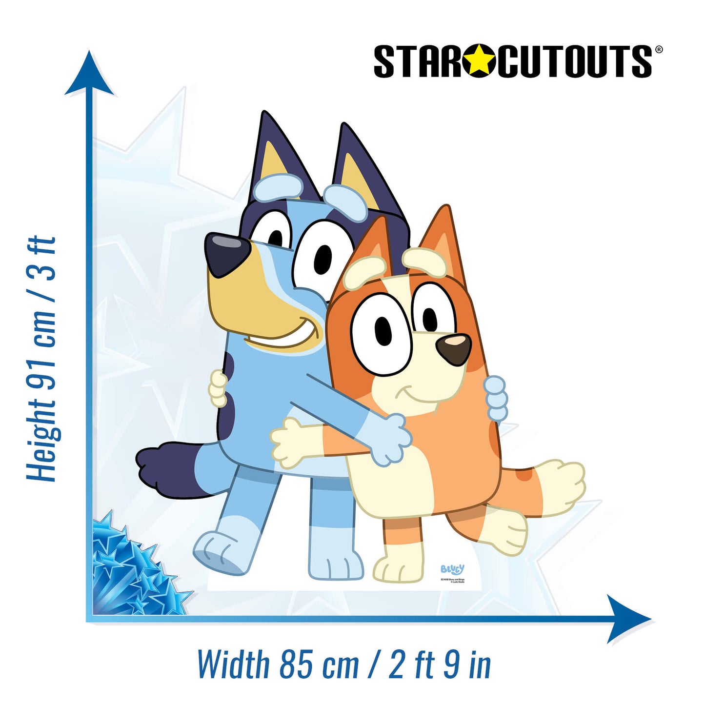 SC4558 Bluey and Bingo Cardboard Cut Out Height 91cmBluey Cardboard Cutout UK | Life Size Party Decoration
