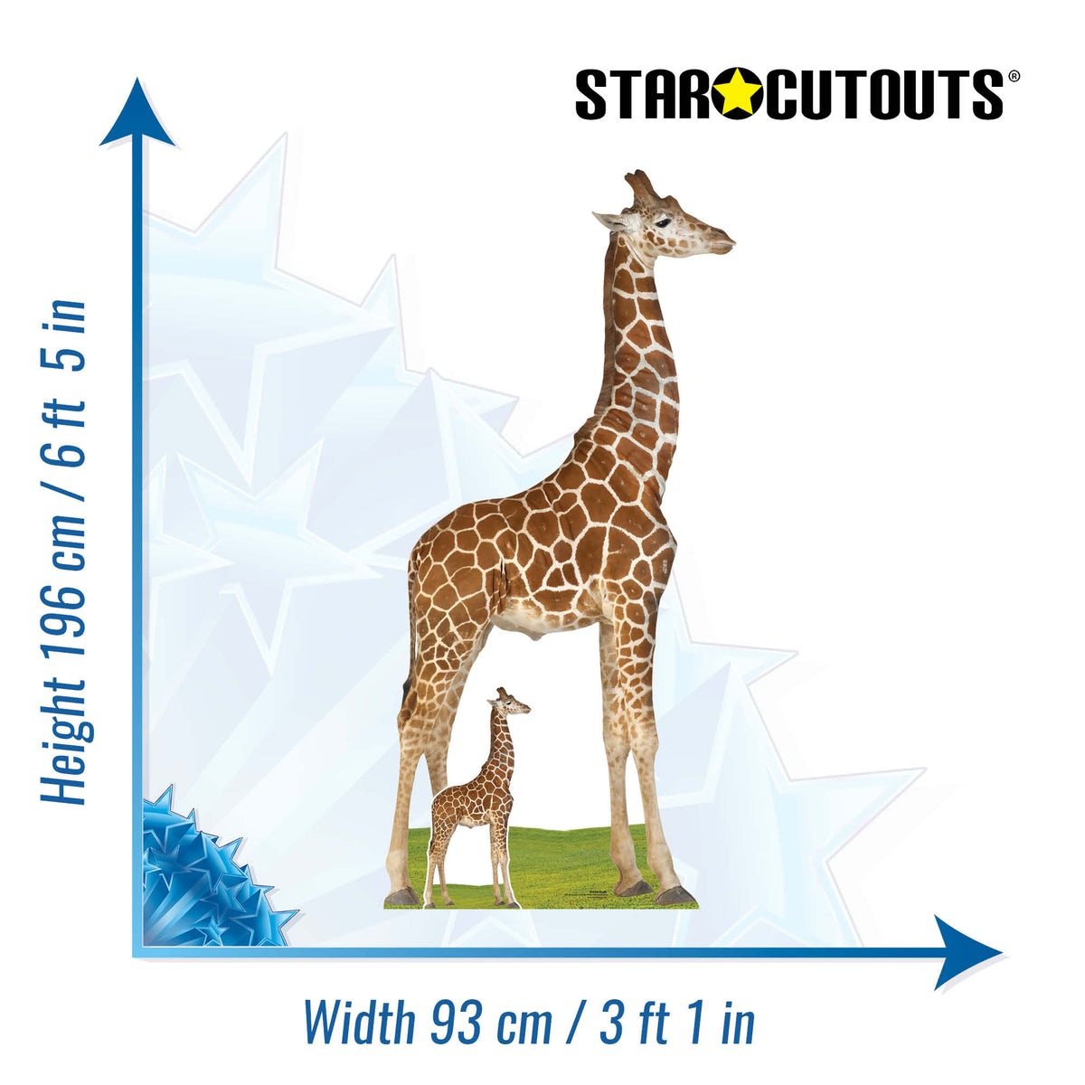 SC4568 Giraffe Cardboard Cut Out Height 196cm – product image 3