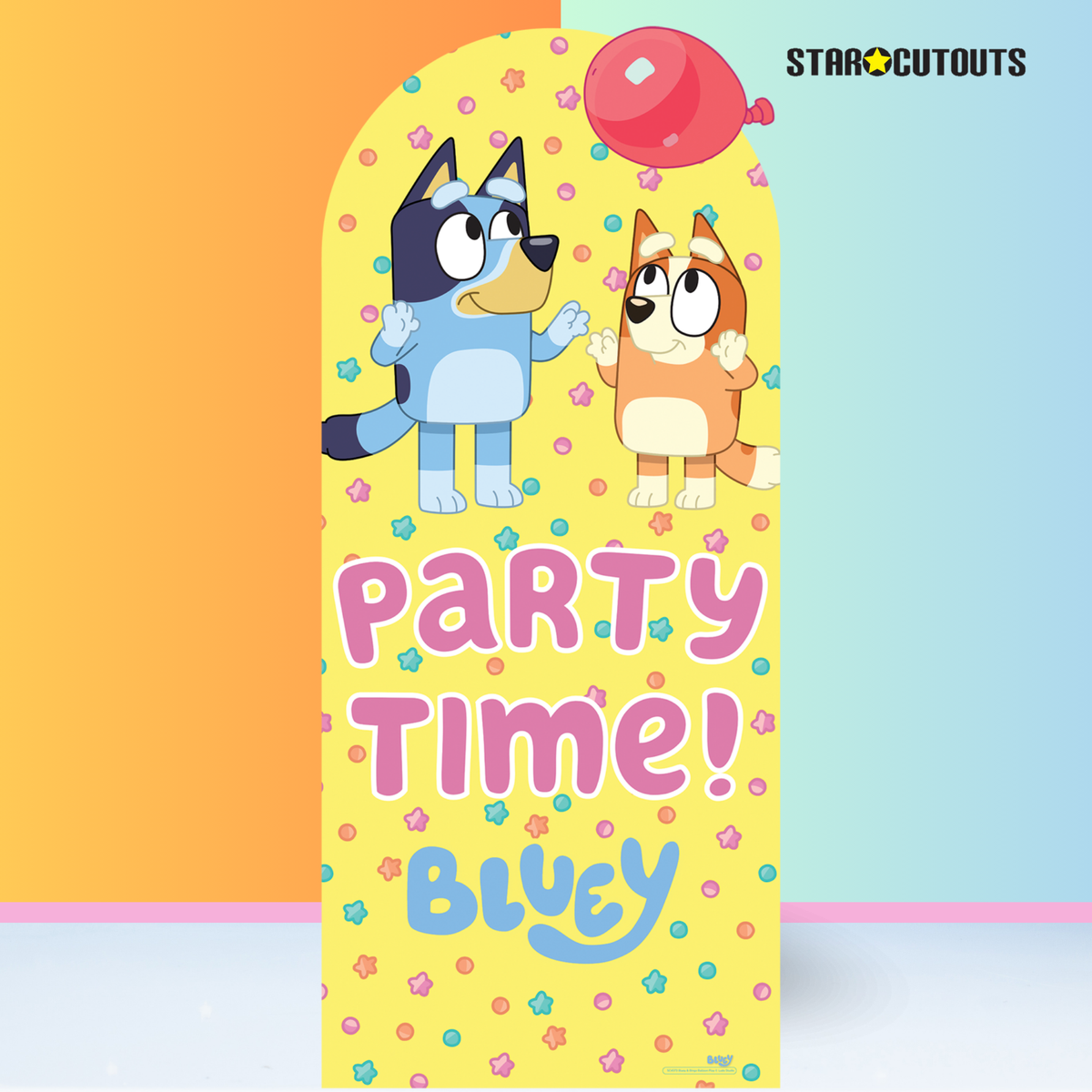 SC4573 Bluey and Bingo Balloon Party Time Large Backdrop Cardboard Cut Out Height 185cm – product image 8