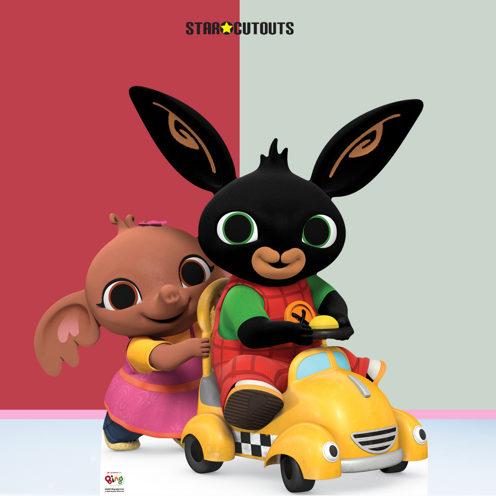 SC4591 Bing Bunny & Sula In Car Cardboard Cut Out Height 96cm – product image 4