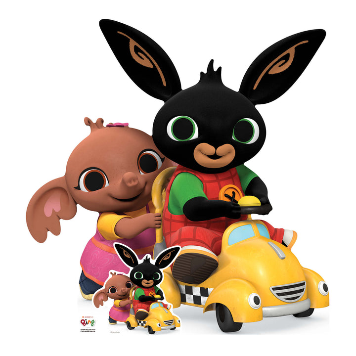 SC4591 Bing Bunny & Sula In Car Cardboard Cut Out Height 96cm – product image 1