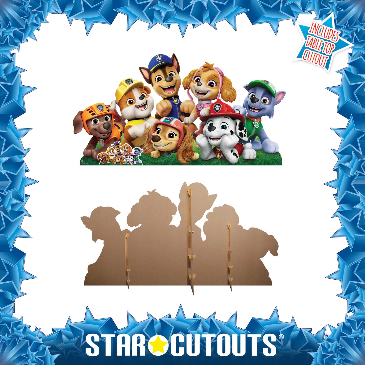 SC4601 Paw Patrol Group Shot Wide Cardboard Cut Out Height 94cm Cardboard Cutouts for Birthday Parties | All Ages UK
