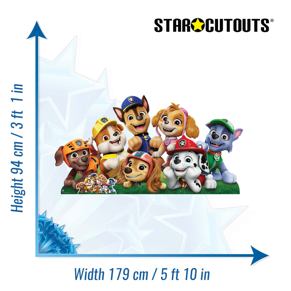 SC4601 Paw Patrol Group Shot Wide Cardboard Cut Out Height 94cm Cardboard Cutouts for Birthday Parties | All Ages UK – product image 2