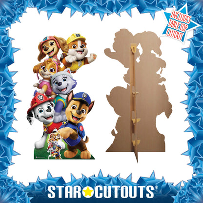 SC4602 Paw Patrol Group Shot Cardboard Cutout Height 164cm Paw Patrol Cardboard Cutouts UK | Kids Party Decorations