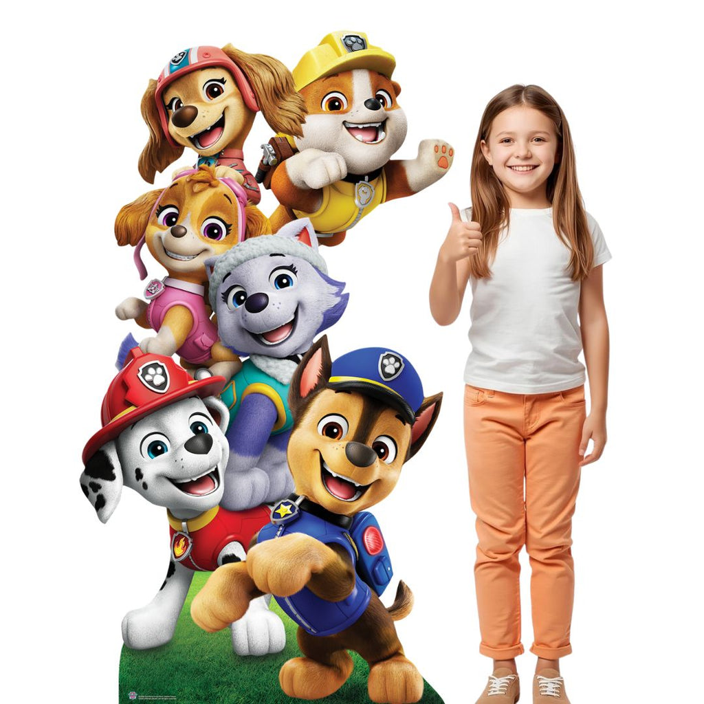 SC4602 Paw Patrol Group Shot Cardboard Cutout Height 164cm Paw Patrol Cardboard Cutouts UK | Kids Party Decorations – product image 1