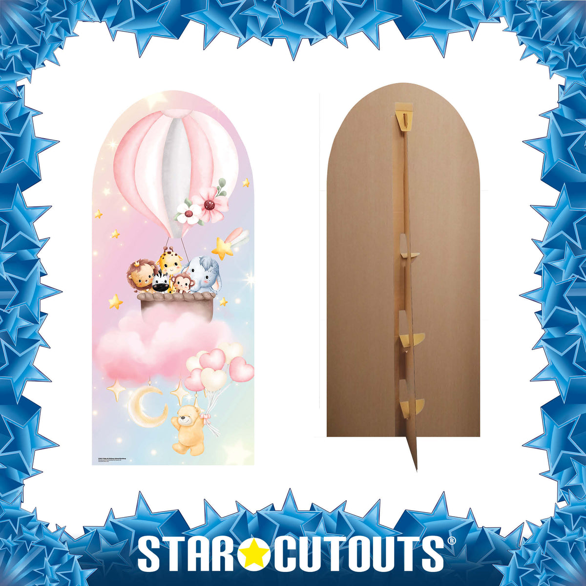 SC4611 Baby Air Balloons Animal Backdrop Cardboard Cut Out Height 185cm – product image 6