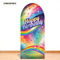 SC4615 Rainbow Birthday Backdrop Sailboard Cardboard Cut Out Height 185cm – product image 1