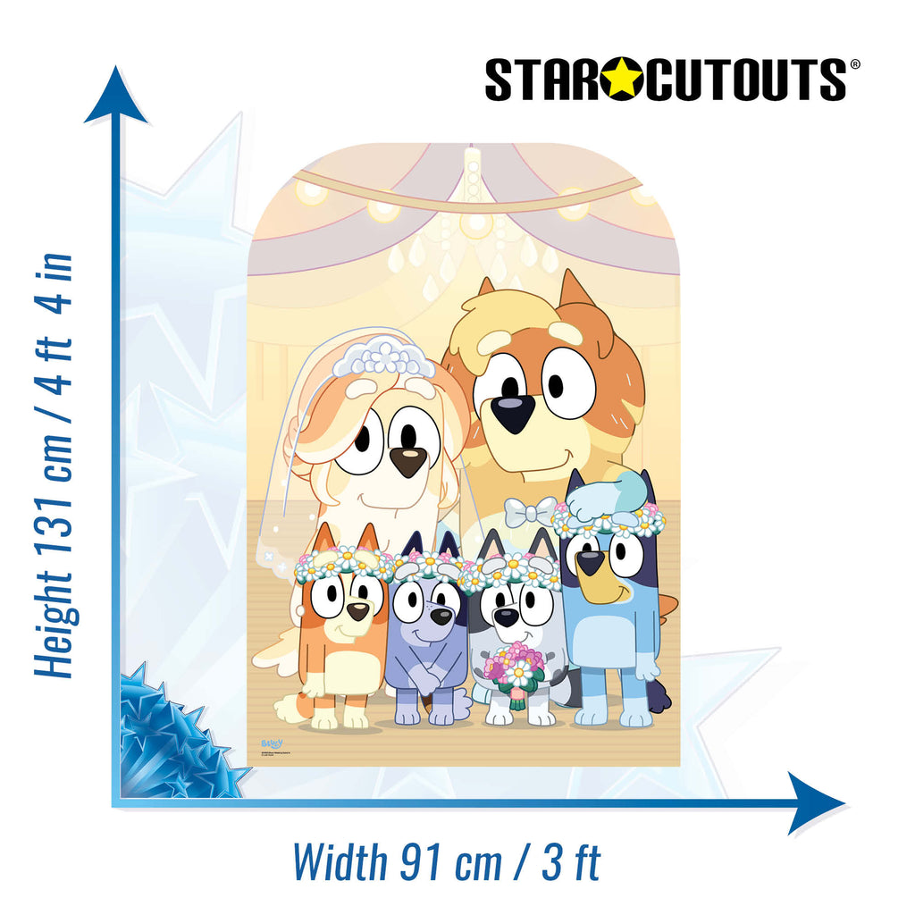 SC4625 Bluey Wedding Stand-In Cardboard Cut Out Height 131cm – product image 2