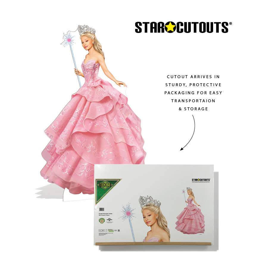 SC4628 Glinda Wicked Pink Witch Cardboard Cut Out Height 150cm – product image 3