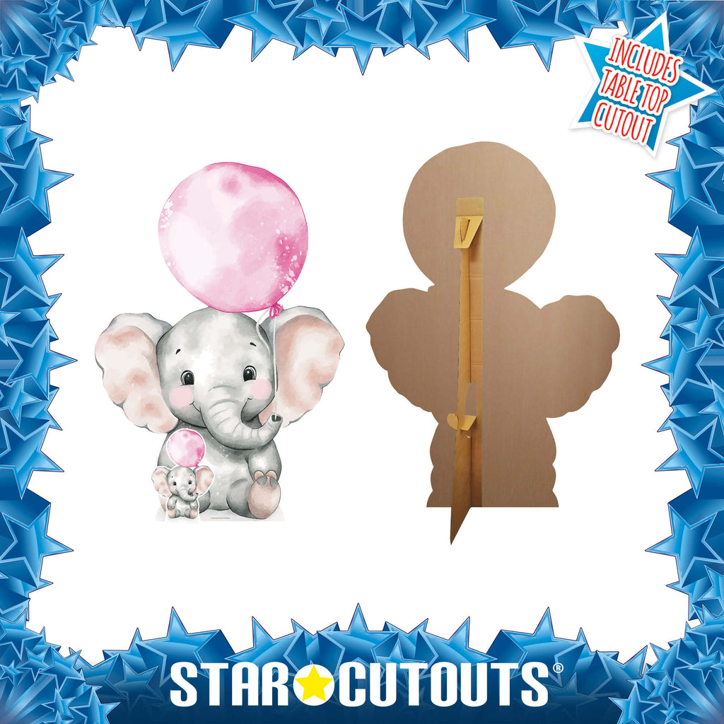 SC4633 Elephant with Pink Balloon Cardboard Cut Out Height 133cm – product image 5