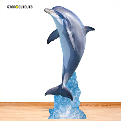 SC4634 Dolphin Leaping From Sea Cardboard Cut Out Height 195cm