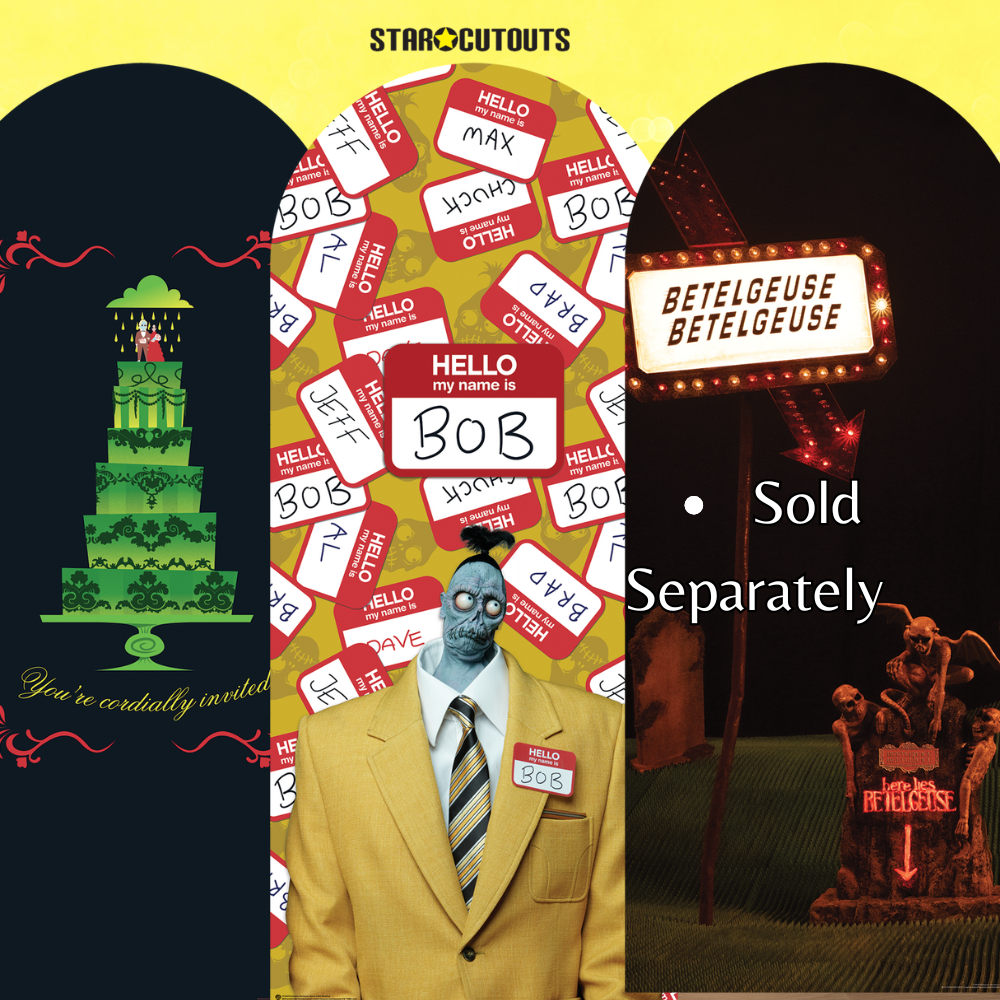 SC4650 Beetlejuice Here Is Backdrop Single Cardboard Cut Out Height 185cm – product image 6