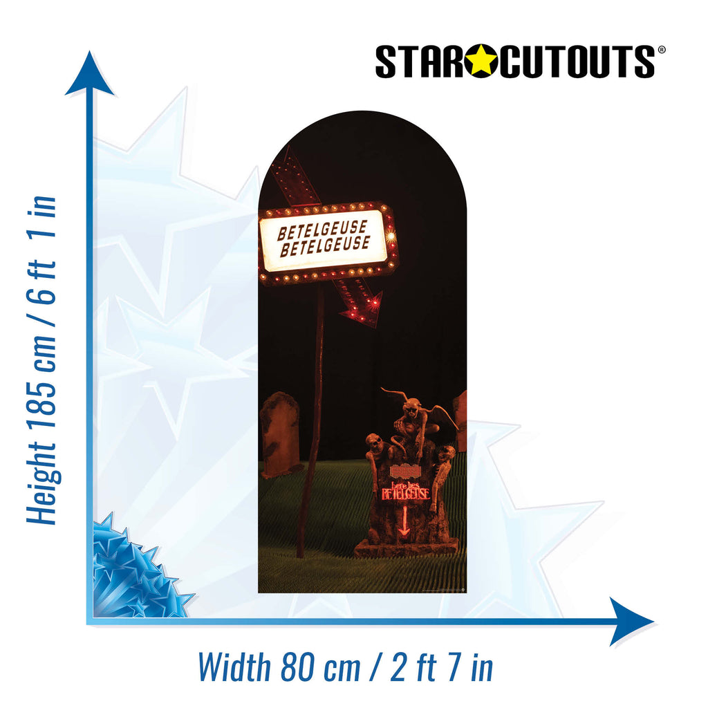 SC4650 Beetlejuice Here Is Backdrop Single Cardboard Cut Out Height 185cm – product image 2