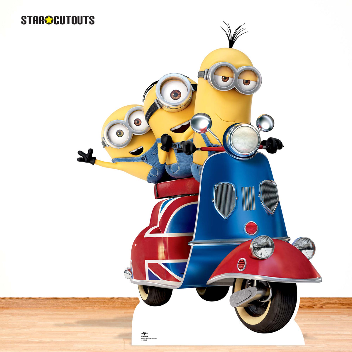 SC4746 Minions on Scooter Cardboard Cut Out Height 121cm – product image 1